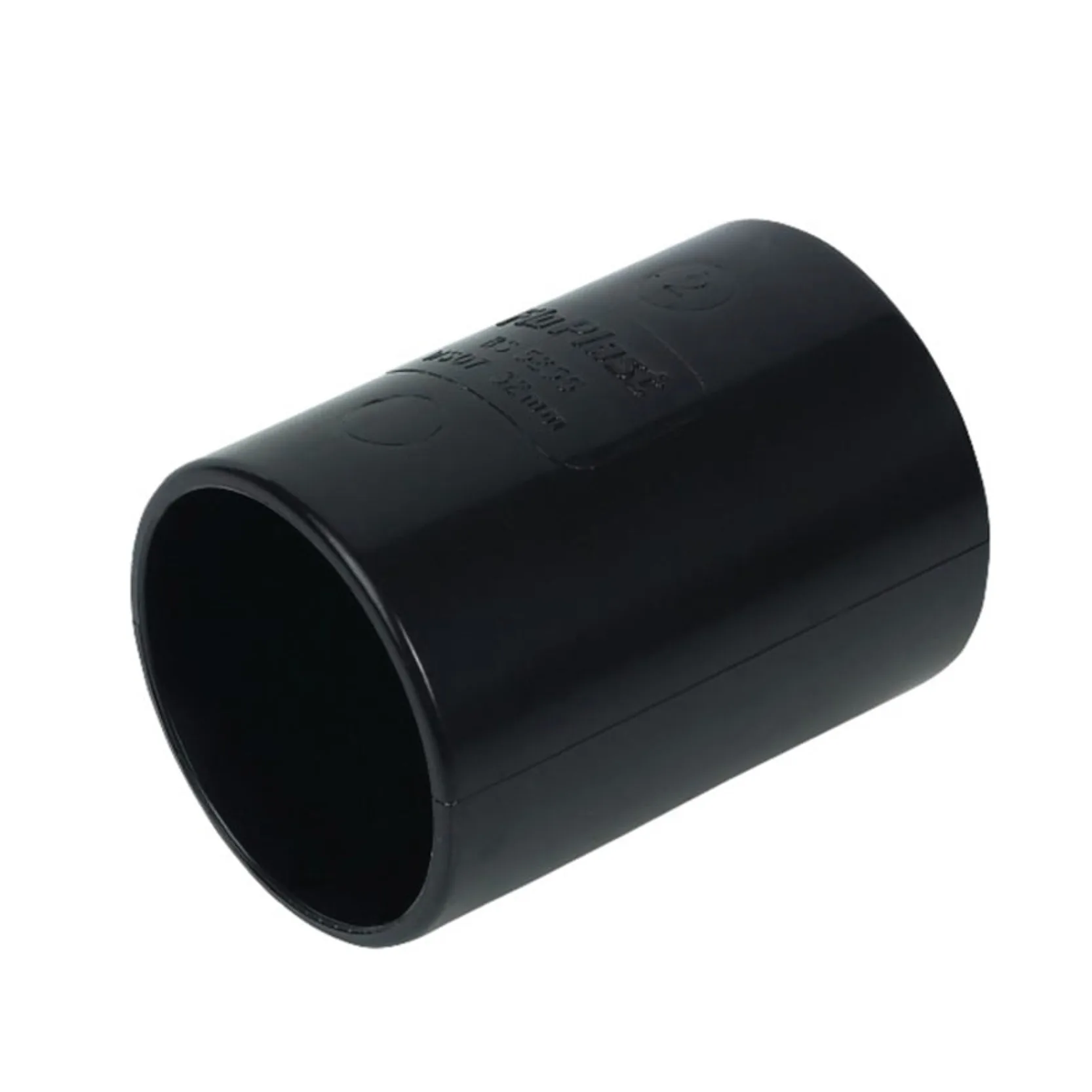 21.5mm ABS Straight Connector Black