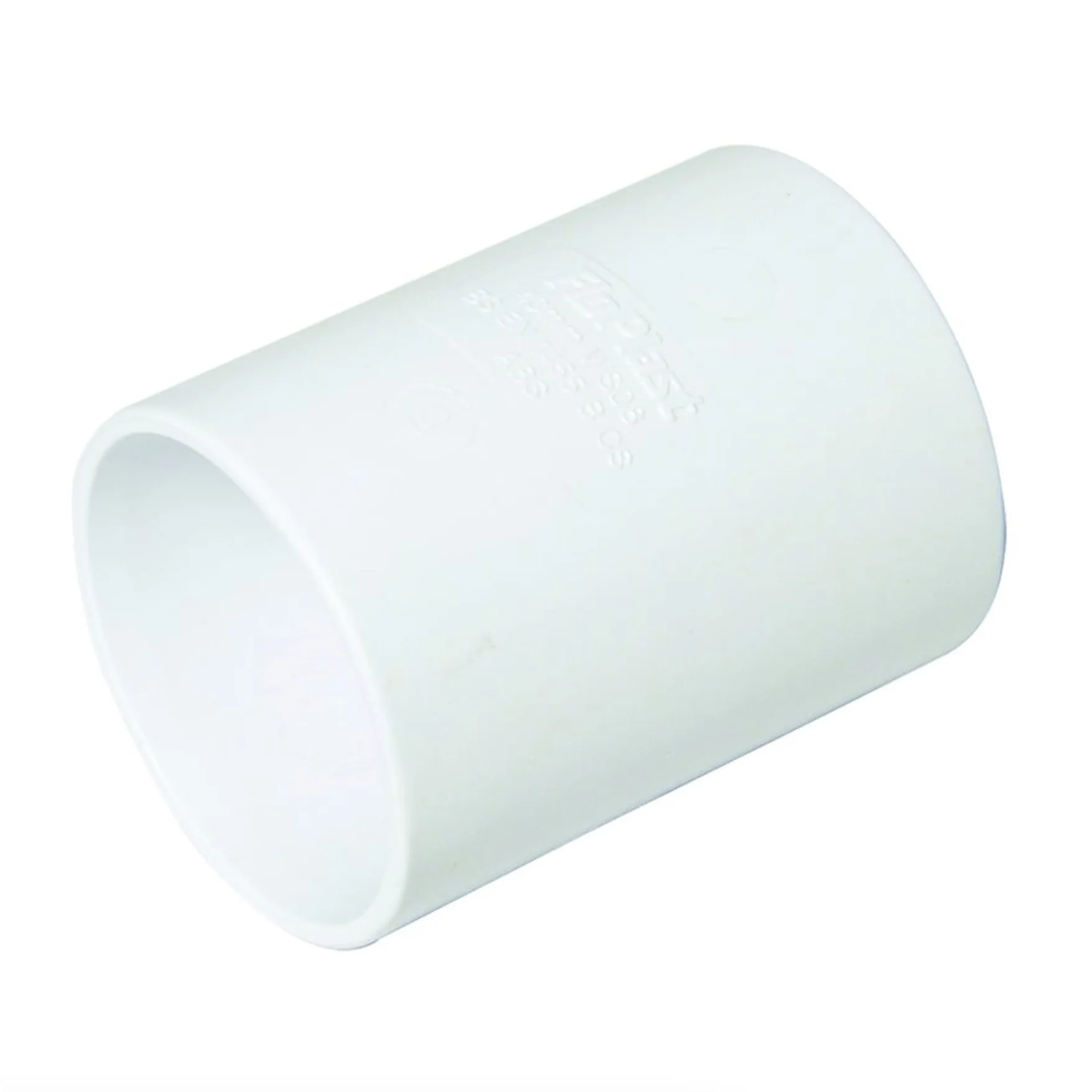 21.5mm ABS Straight Connector White